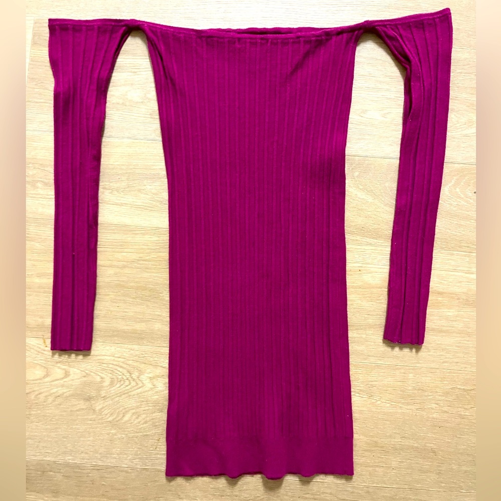 Purple Off the Shoulder MIDI dress